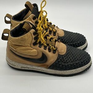 Nike Tan and Black High-Top Sneakers